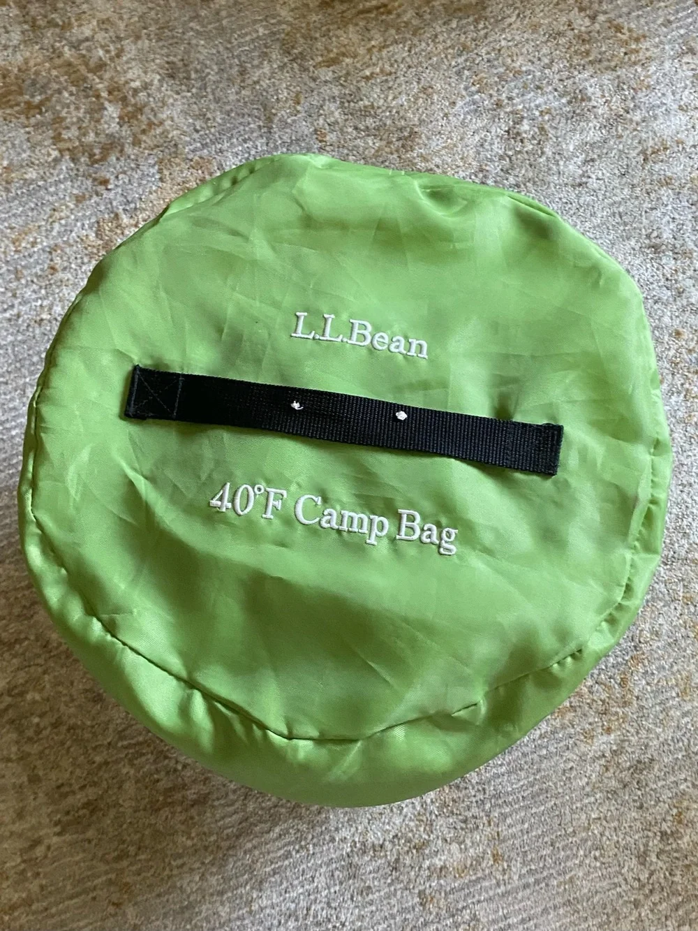 L.L. Bean 40° F Camp Bag Sleeping Bag Green Girls (pink In Lining) Youth In Bag